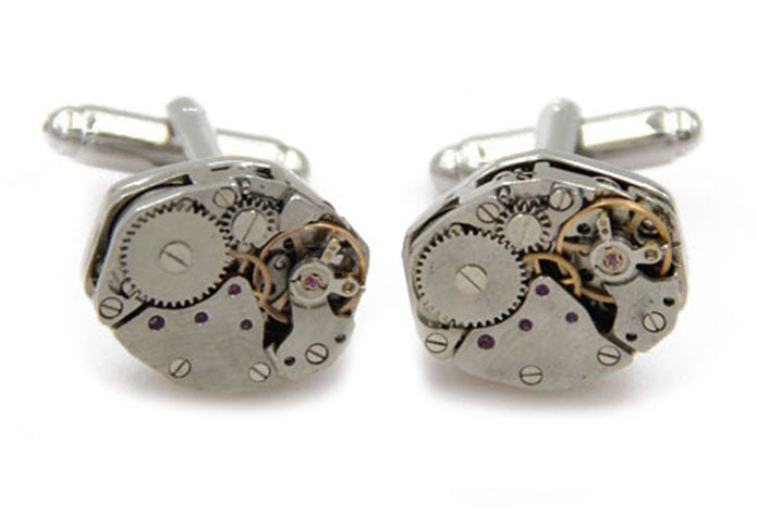 精密-機械-構造-銀色-カフスボタン-シルバー-男女-カフリングス-スーツ-人気-プレゼント-ギフト-趣味-おしゃれ-カフス専門店