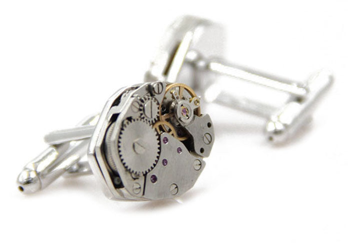 精密-機械-構造-銀色-カフスボタン-シルバー-男女-カフリングス-スーツ-人気-プレゼント-ギフト-趣味-おしゃれ-カフス専門店