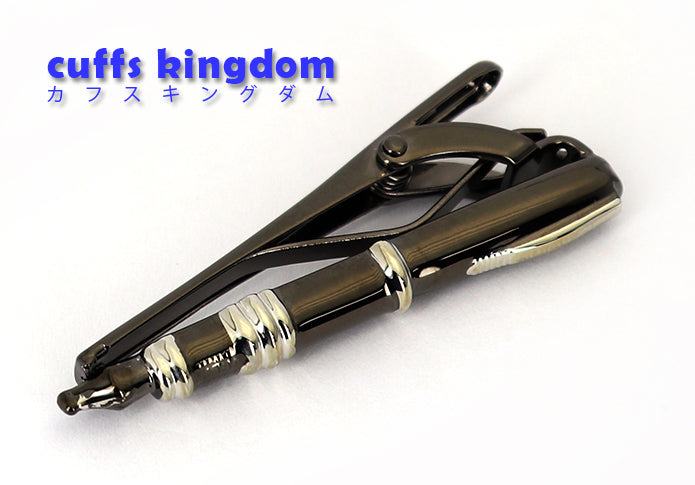おもしろい-万年筆-タイピン-ブラック-ｘ-ゴールド-ブラック-趣味-男女-スーツ-人気-プレゼント-ギフト-おしゃれ-カフス専門店