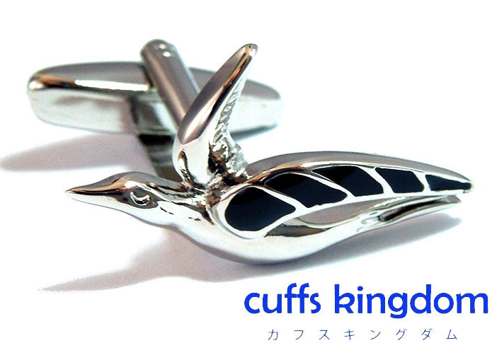 水鳥-モチーフ-銀-色-カフスボタン-シルバー-アニマル系-鳥-男-カフリングス-人気-プレゼント-おしゃれ-結婚式-カフス専門店