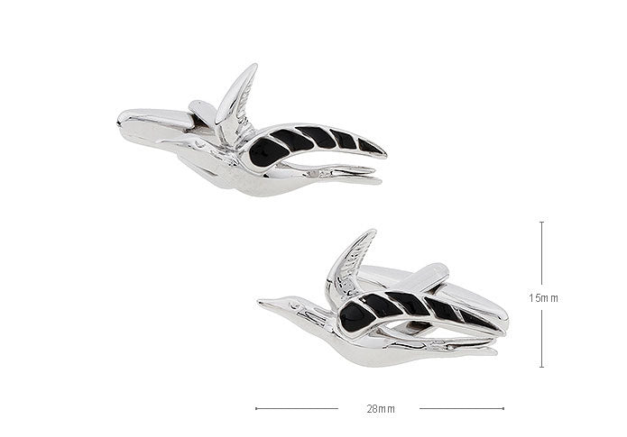 水鳥-モチーフ-銀-色-カフスボタン-シルバー-アニマル系-鳥-男-カフリングス-人気-プレゼント-おしゃれ-結婚式-カフス専門店