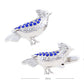 野鳥-ヒバリ-ジュエリー-銀-青-色-動物-カフスボタン-シルバー-野鳥-かわいい-男-カフリングス-動物-プレゼント-おしゃれ-人気-結婚式-カフス専門店