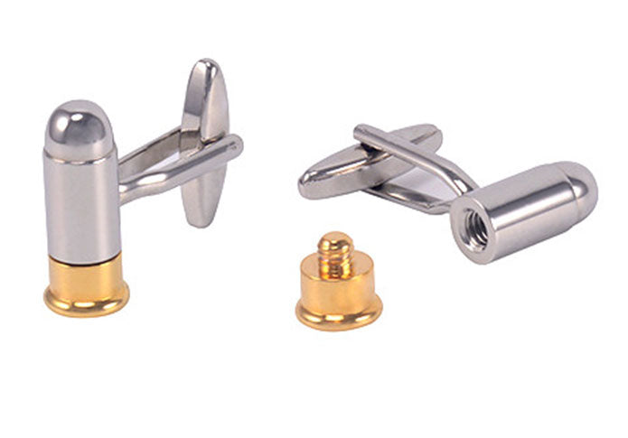 薬莢-銃弾-カフス-色-金-銀-カフスボタン-シルバー-おしゃれ-男女-カフリングス-スーツ-プレゼント-営業マン-大人気-結婚式-カフス専門店