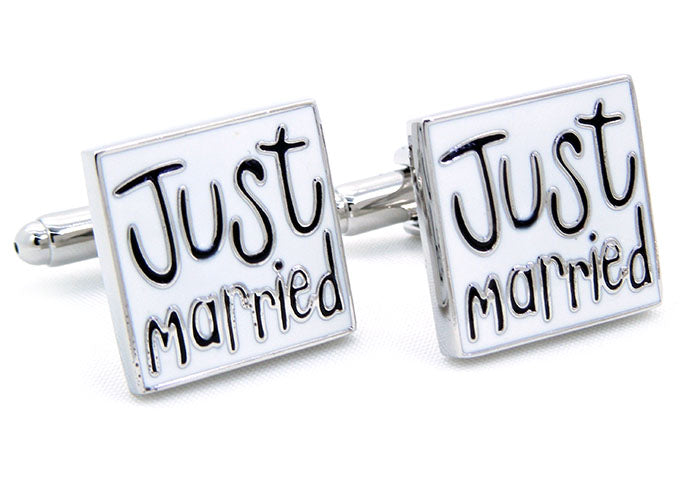 結婚-しました-結婚式-ピッタリカフス-色-白-カフスボタン-ホワイト-おしゃれ-男女-カフリングス-メッセージ-プレゼント-大人気-成人式-結婚式-カフス専門店