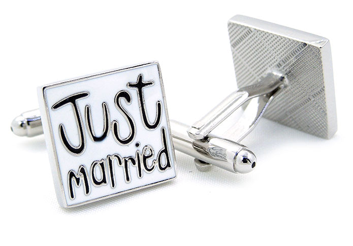 結婚-しました-結婚式-ピッタリカフス-色-白-カフスボタン-ホワイト-おしゃれ-男女-カフリングス-メッセージ-プレゼント-大人気-成人式-結婚式-カフス専門店