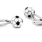 サッカー-ボールカフス-色-黒-銀-カフスボタン-スポーツ-趣味-おしゃれ-男女-カフリングス-プレゼント-大人気-成人式-卒業式-結婚式-カフス専門店