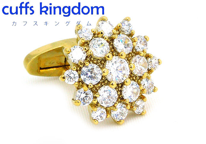 超-豪華-究極-きらきら-カフス-色-金-カフスボタン-ゴールド-ジュエル系-おしゃれ-男女-カフリングス-かわいい-シェル-プレゼント-大人気-成人式-卒業式-結婚式-カフス専門店
