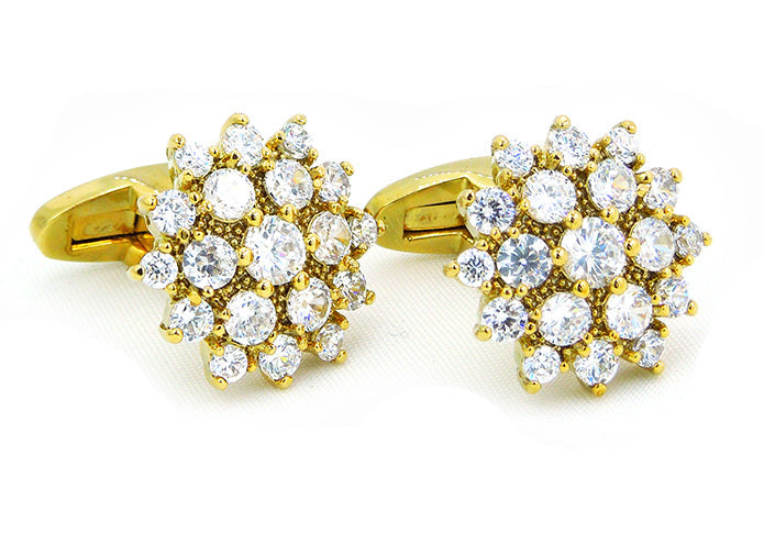 超-豪華-究極-きらきら-カフス-色-金-カフスボタン-ゴールド-ジュエル系-おしゃれ-男女-カフリングス-かわいい-シェル-プレゼント-大人気-成人式-卒業式-結婚式-カフス専門店