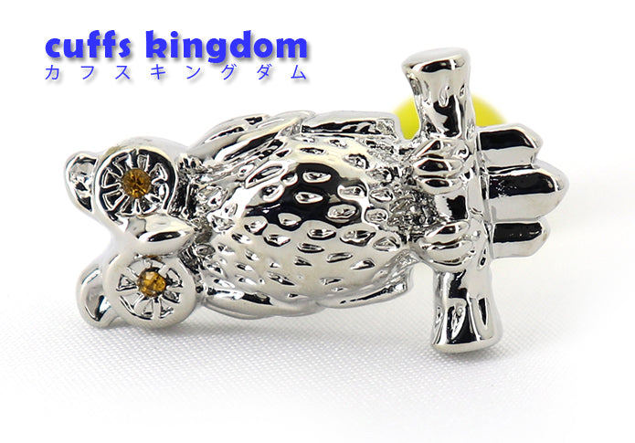 月とフクロウ-カフリングス-色-銀色-カフスボタン-シルバー-男女-営業マン-鳥-おしゃれ-結婚式-スーツ-人気-カフリングス-プレゼント-ギフト-入園式-入学式-成人式