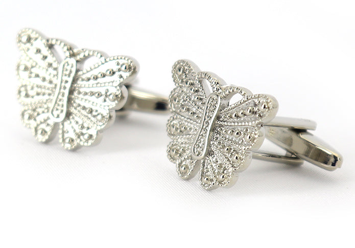 蝶-モチーフ-アート-デザイン-カフリングス-色-銀色-カフスボタン-シルバー-男女-営業マン-かわいい-おしゃれ-結婚式-スーツ-人気-カフリングス-プレゼント-ギフト-入園式-入学式-成人式