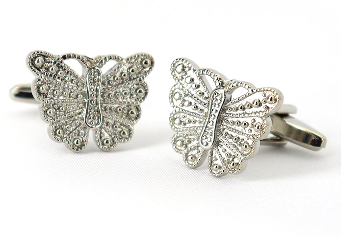 蝶-モチーフ-アート-デザイン-カフリングス-色-銀色-カフスボタン-シルバー-男女-営業マン-かわいい-おしゃれ-結婚式-スーツ-人気-カフリングス-プレゼント-ギフト-入園式-入学式-成人式