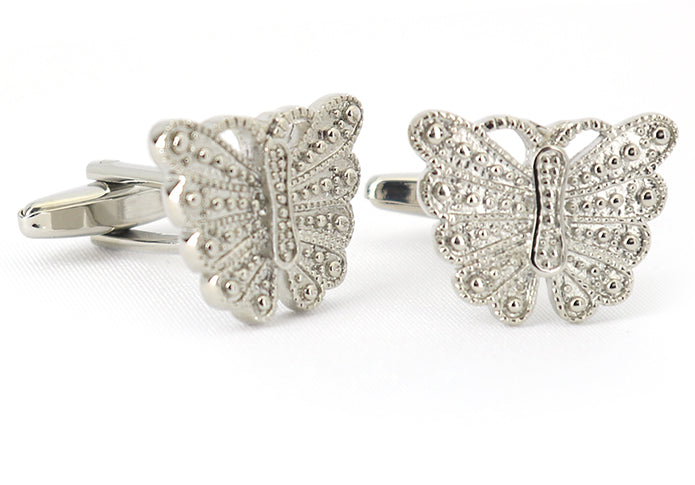 蝶-モチーフ-アート-デザイン-カフリングス-色-銀色-カフスボタン-シルバー-男女-営業マン-かわいい-おしゃれ-結婚式-スーツ-人気-カフリングス-プレゼント-ギフト-入園式-入学式-成人式