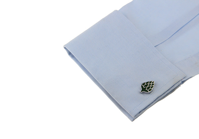 松ぼっくり-モチーフ-カフリングス-色-銀-緑色-カフスボタン-グリーン-おもしろ系-植物-男女-営業マン-結婚式-スーツ-人気-カフリングス-プレゼント-ギフト-入園式-入学式-成人式