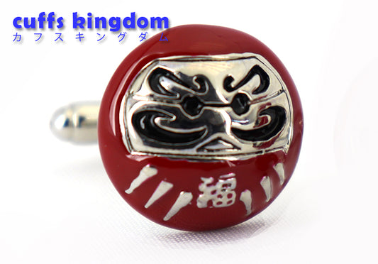 縁起物-ダルマ-カフリングス-色-赤色-カフスボタン-赤-おもしろ系-男女-おしゃれ-結婚式-プレゼント-入園式-入学式-成人式-カフス専門店