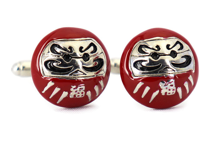 縁起物-ダルマ-カフリングス-色-赤色-カフスボタン-赤-おもしろ系-男女-おしゃれ-結婚式-プレゼント-入園式-入学式-成人式-カフス専門店