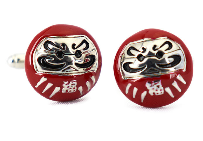 縁起物-ダルマ-カフリングス-色-赤色-カフスボタン-赤-おもしろ系-男女-おしゃれ-結婚式-プレゼント-入園式-入学式-成人式-カフス専門店