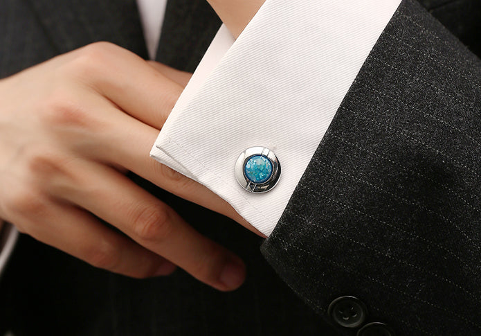 貝片-盛り込んだ-レジン-カフリングス-色-銀-青色-カフスボタン-ブルー-男女-おしゃれ-かわいい-結婚式-プレゼント-入園式-入学式-成人式-カフス専門店