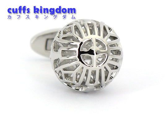 立体-球体-カフリングス-色-銀色-カフスボタン-シルバー-男女-丸い-おしゃれ-かわいい-結婚式-プレゼント-入園式-入学式-成人式-カフス専門店