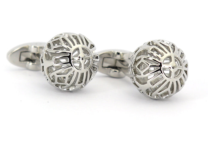 立体-球体-カフリングス-色-銀色-カフスボタン-シルバー-男女-丸い-おしゃれ-かわいい-結婚式-プレゼント-入園式-入学式-成人式-カフス専門店