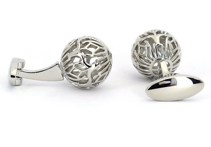 立体-球体-カフリングス-色-銀色-カフスボタン-シルバー-男女-丸い-おしゃれ-かわいい-結婚式-プレゼント-入園式-入学式-成人式-カフス専門店