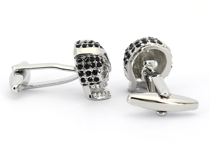眼帯-スカル-カフリングス-色-銀色-カフスボタン-ブラック-シルバー-スカル-男女-ユニーク-おしゃれ-かわいい-結婚式-プレゼント-入園式-入学式-成人式-カフス専門店