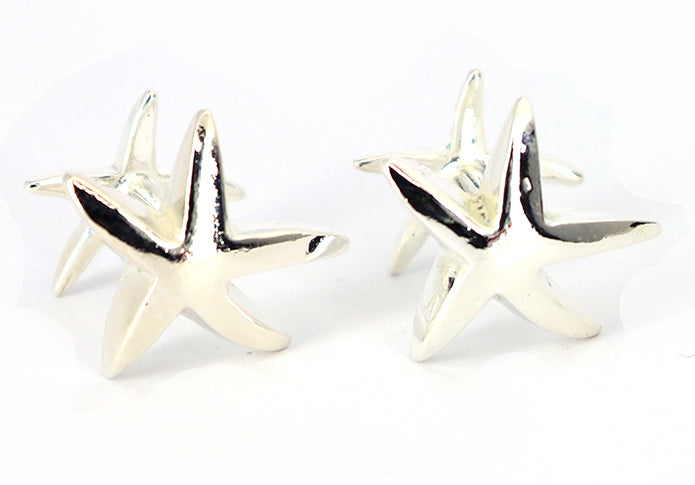 星形-ヒトデ-カフリングス-色-銀色-カフスボタン-シルバー-男女-おしゃれ-かわいい-結婚式-プレゼント-入園式-入学式-成人式-カフス専門店