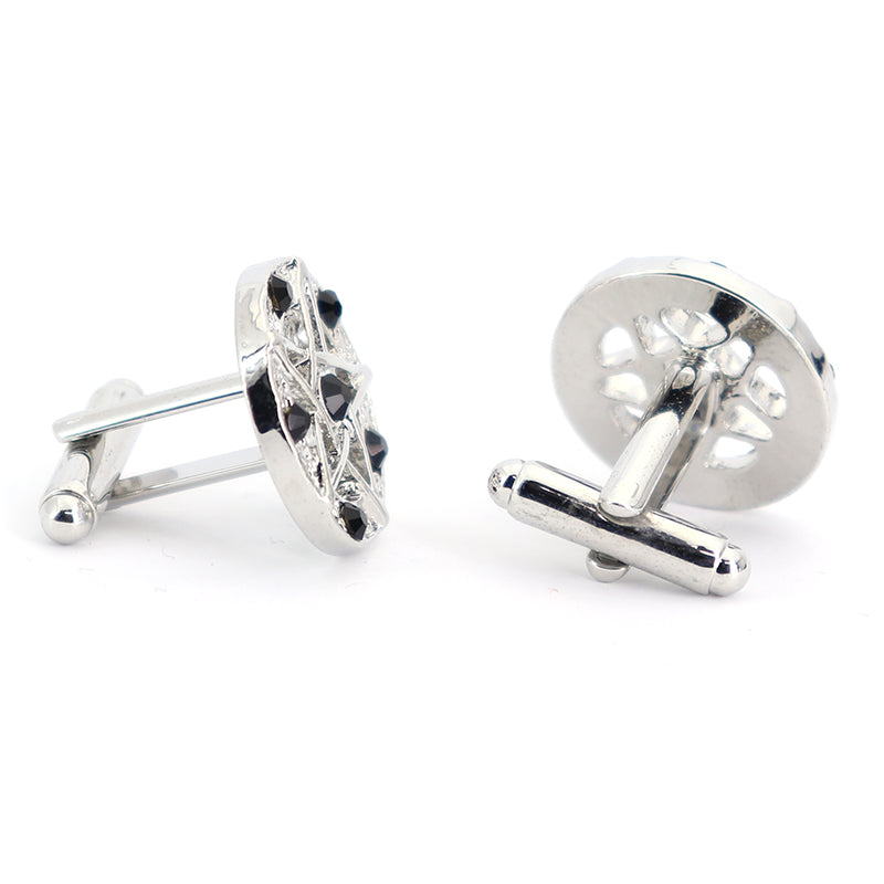 星-モチーフ-魔法陣-カフリングス-色-銀色-カフスボタン-ブラック-男女-スター-おしゃれ-かわいい-結婚式-プレゼント-入園式-入学式-成人式-カフス専門店