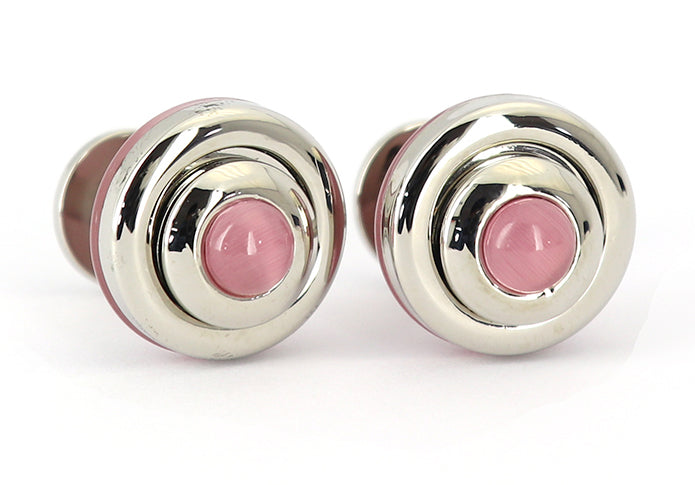 移動式-ピンク-ストーン-カフリングス-色-銀-桃色-カフスボタン-ピンク-男女-ユニーク-機能的-おしゃれ-大人気-かわいい-結婚式-プレゼント-入園式-入学式-成人式-カフス専門店