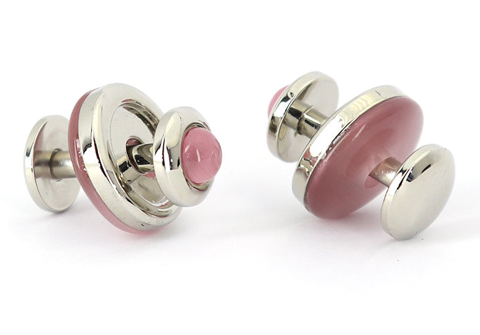 移動式-ピンク-ストーン-カフリングス-色-銀-桃色-カフスボタン-ピンク-男女-ユニーク-機能的-おしゃれ-大人気-かわいい-結婚式-プレゼント-入園式-入学式-成人式-カフス専門店