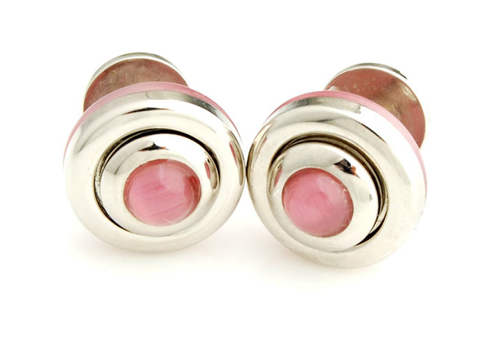 移動式-ピンク-ストーン-カフリングス-色-銀-桃色-カフスボタン-ピンク-男女-ユニーク-機能的-おしゃれ-大人気-かわいい-結婚式-プレゼント-入園式-入学式-成人式-カフス専門店