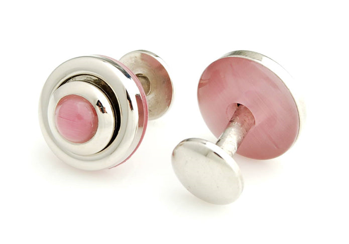移動式-ピンク-ストーン-カフリングス-色-銀-桃色-カフスボタン-ピンク-男女-ユニーク-機能的-おしゃれ-大人気-かわいい-結婚式-プレゼント-入園式-入学式-成人式-カフス専門店