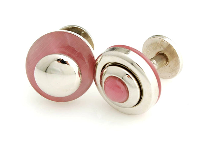 移動式-ピンク-ストーン-カフリングス-色-銀-桃色-カフスボタン-ピンク-男女-ユニーク-機能的-おしゃれ-大人気-かわいい-結婚式-プレゼント-入園式-入学式-成人式-カフス専門店