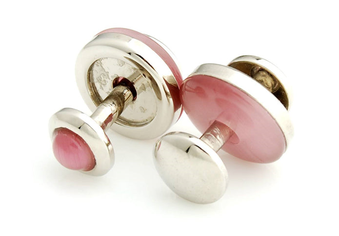移動式-ピンク-ストーン-カフリングス-色-銀-桃色-カフスボタン-ピンク-男女-ユニーク-機能的-おしゃれ-大人気-かわいい-結婚式-プレゼント-入園式-入学式-成人式-カフス専門店