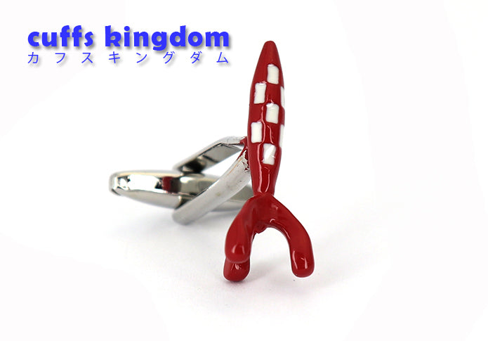 赤-白-ロケット-カフリングス-色-赤色-カフスボタン-赤-ロケット-男女-おしゃれ-大人気-スーツ-結婚式-プレゼント-入園式-入学式-成人式-カフス専門店