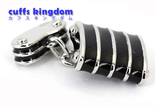 縞-模様-留め具-同型-チェーン-カフリングス-色-黒-カフスボタン-ブラック-男女-おしゃれ-大人気-スーツ-結婚式-プレゼント-入園式-入学式-成人式-カフス専門店