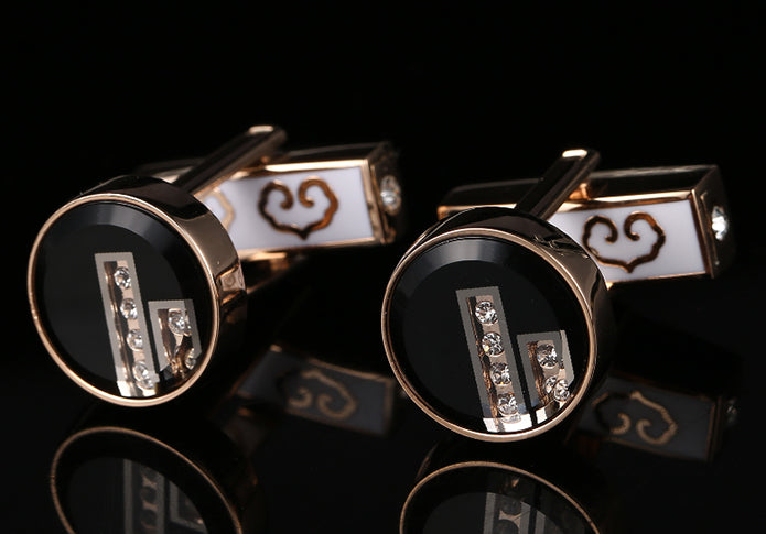 留め具-裏表-デザインちがう-リバーシブル-色-黒-銅色-カフスボタン-ブラック-おすすめ-おしゃれ-かわいい-男女-営業マン-結婚式-スーツ-人気-カフリングス-プレゼント-ギフト-入園式-入学式-成人式