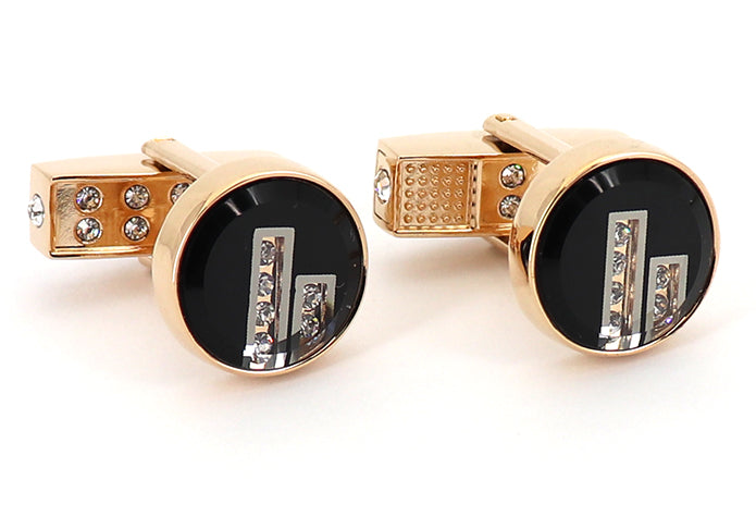 留め具-裏表-デザインちがう-リバーシブル-色-黒-銅色-カフスボタン-ブラック-おすすめ-おしゃれ-かわいい-男女-営業マン-結婚式-スーツ-人気-カフリングス-プレゼント-ギフト-入園式-入学式-成人式