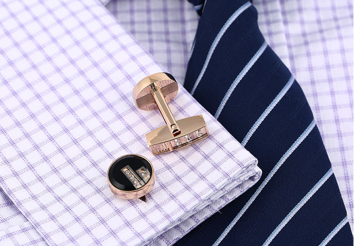 留め具-裏表-デザインちがう-リバーシブル-色-黒-銅色-カフスボタン-ブラック-おすすめ-おしゃれ-かわいい-男女-営業マン-結婚式-スーツ-人気-カフリングス-プレゼント-ギフト-入園式-入学式-成人式