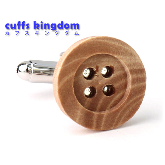 ウッド調-プラスチック製-ボタンカフリングス-ライトブラウン-おすすめ-おしゃれ-かわいい-男女-営業マン-結婚式-スーツ-人気-カフリングス-プレゼント-ギフト-入園式-入学式-成人式