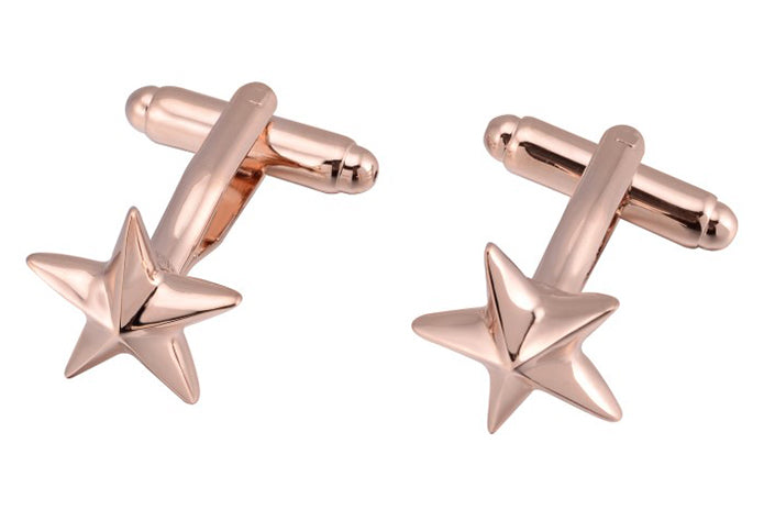 目立ちすぎず しっかり 可愛い スター カフスボタン 【 銀色 星型 】 【 黒色 星形 】 【 銅色 星型 】 【 おすすめ おしゃれ かわいい 男女 営業マン 結婚式 スーツ 人気 カフリングス プレゼント ギフト 入園式 入学式 成人式 】