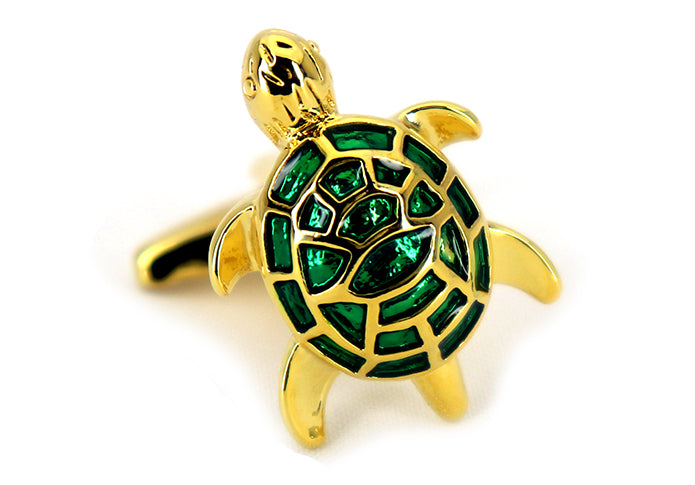 縁起物 カメ 【 金 ｘ 緑 色 】【 銀 ｘ 青 色 】【 銀 ｘ 赤 色 】 カフスボタン 【 おすすめ おしゃれ 縁起物 かわいい 男女 営業マン 結婚式 スーツ 人気 カフリングス プレゼント ギフト 入園式 入学式 成人式 】