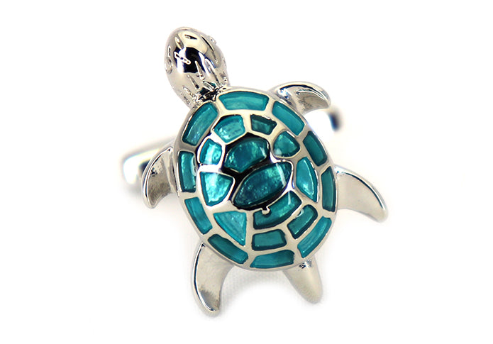 縁起物 カメ 【 金 ｘ 緑 色 】【 銀 ｘ 青 色 】【 銀 ｘ 赤 色 】 カフスボタン 【 おすすめ おしゃれ 縁起物 かわいい 男女 営業マン 結婚式 スーツ 人気 カフリングス プレゼント ギフト 入園式 入学式 成人式 】