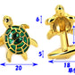 縁起物 カメ 【 金 ｘ 緑 色 】【 銀 ｘ 青 色 】【 銀 ｘ 赤 色 】 カフスボタン 【 おすすめ おしゃれ 縁起物 かわいい 男女 営業マン 結婚式 スーツ 人気 カフリングス プレゼント ギフト 入園式 入学式 成人式 】