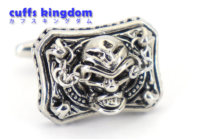 立体的-重厚-スカルヘッド-シルバー-アクセ-風-銀色-カフスボタン-シルバー系-男女-おすすめ-おしゃれ-男女-ユニーク-営業マン-結婚式-スーツ-人気-カフリングス-プレゼント-ギフト-入園式-入学式-成人式