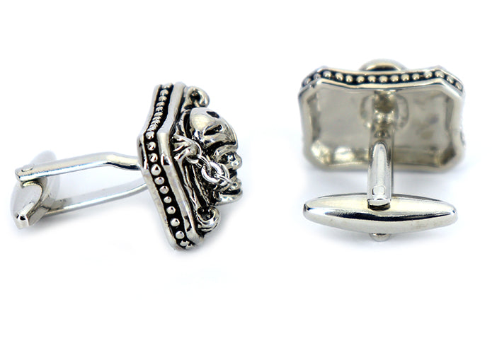立体的-重厚-スカルヘッド-シルバー-アクセ-風-銀色-カフスボタン-シルバー系-男女-おすすめ-おしゃれ-男女-ユニーク-営業マン-結婚式-スーツ-人気-カフリングス-プレゼント-ギフト-入園式-入学式-成人式