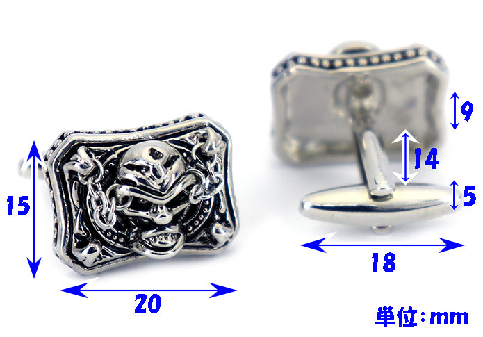 立体的-重厚-スカルヘッド-シルバー-アクセ-風-銀色-カフスボタン-シルバー系-男女-おすすめ-おしゃれ-男女-ユニーク-営業マン-結婚式-スーツ-人気-カフリングス-プレゼント-ギフト-入園式-入学式-成人式