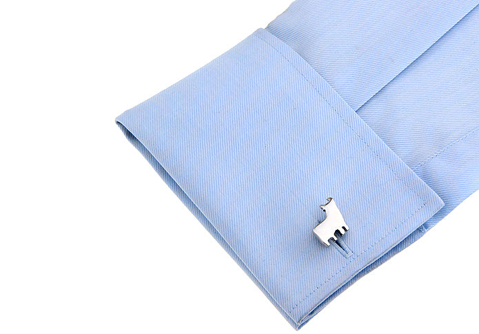 牛-シルエット-デザイン-カフス-銀色-シルバー系-男女-ユニーク-おすすめ-おしゃれ-男女-営業マン-結婚式-スーツ-人気-カフリングス-プレゼント-ギフト-入園式-入学式-成人式