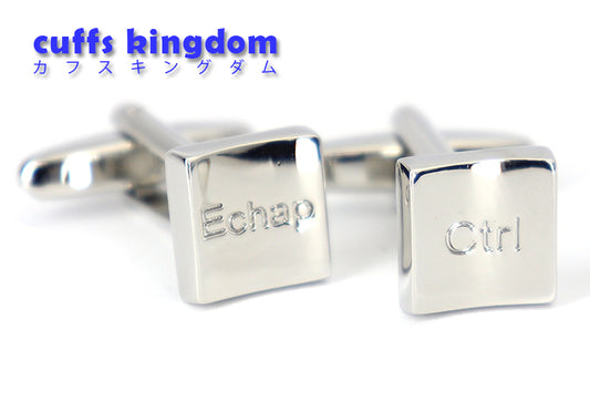 キーボード-キー-esc-ctrl-銀色-シルバー系-男女-クール-おすすめ-おしゃれ-男女-営業マン-結婚式-スーツ-人気-カフリングス-プレゼント-ギフト-入園式-入学式-成人式
