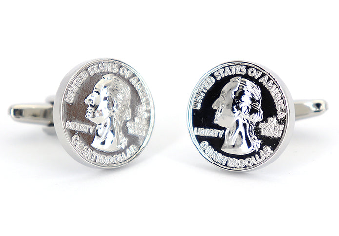 米-ドル-25-セント-硬貨-風-カフスボタン-銀色-シルバー系-男女-円形-おすすめ-おしゃれ-男女-営業マン-結婚式-スーツ-人気-カフリングス-プレゼント-ギフト-入園式-入学式-成人式