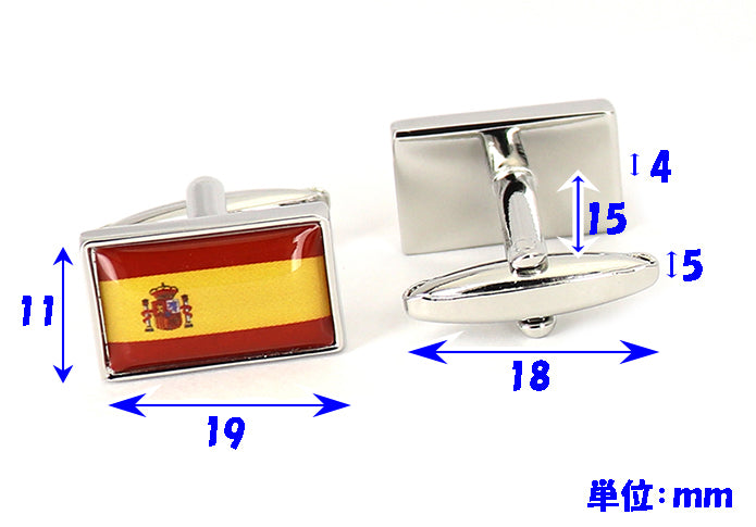 スペイン料理-を食べに行こう-国旗-カフスボタン-ビジネス-社交-国旗-カフリングス-集まり-おすすめ-おしゃれ-男女-営業マン-結婚式-スーツ-大人気-プレゼント-ギフト-入園式-入学式-成人式